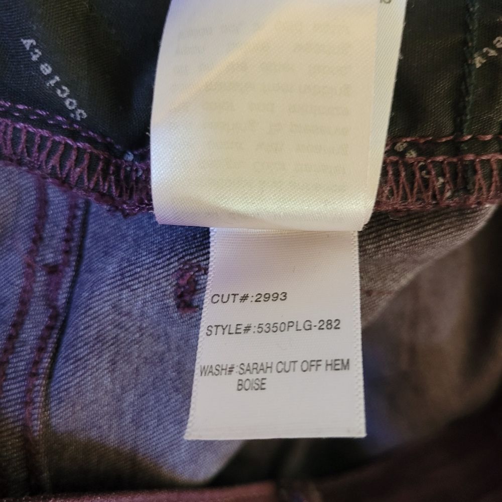 Articles of Society Sarah Cut Off Hem Ankle Skinny Jeans in Boise / Plum Size 28 - Picture 14 of 15